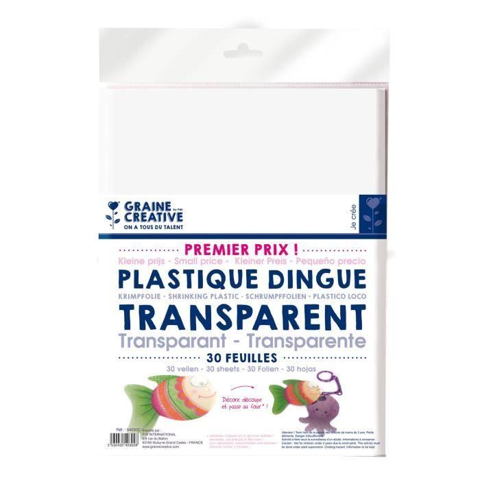 Plastique Dingue Transparent 30 feuilles Rapport Qualité Prix imbatable