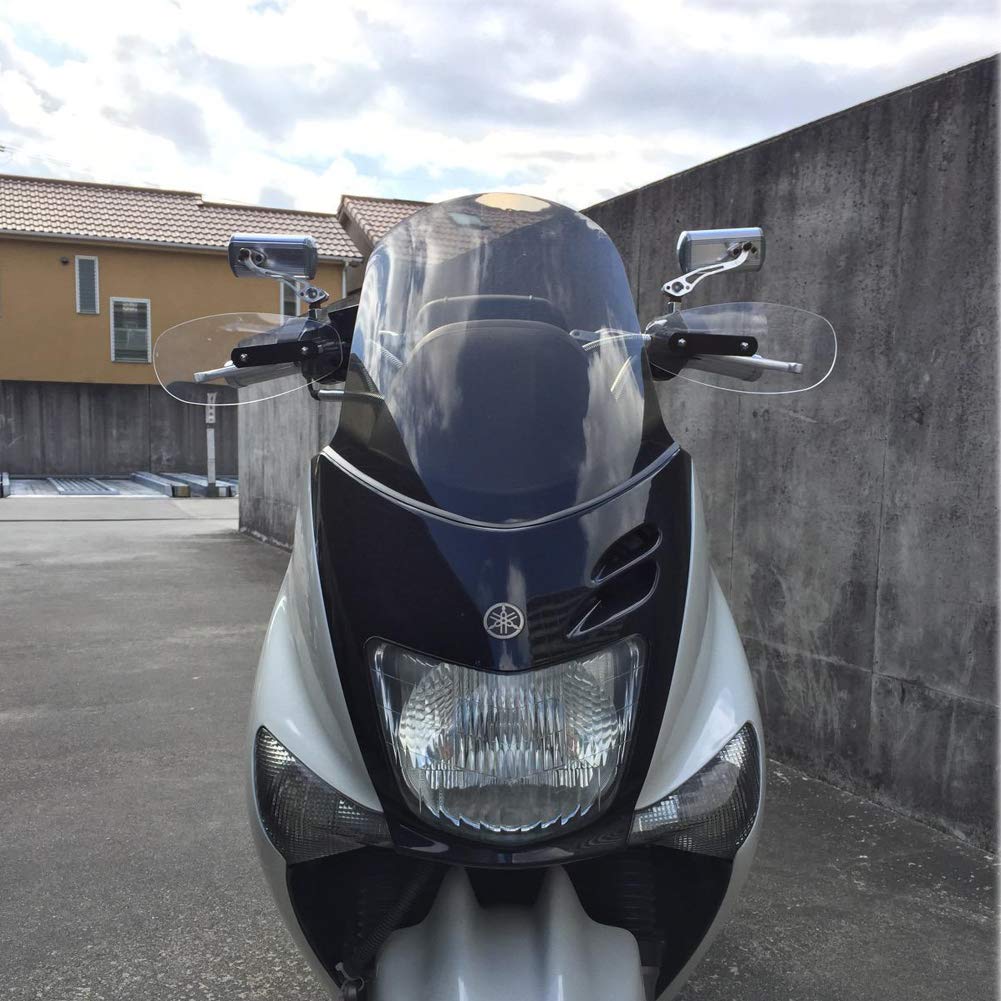 AQIMY Knuckle Guards, Universal Motorcycle Handlebar Guard, Acrylic Windshield Protection, Stone and Rain Protection, Clear Knuckle Visor