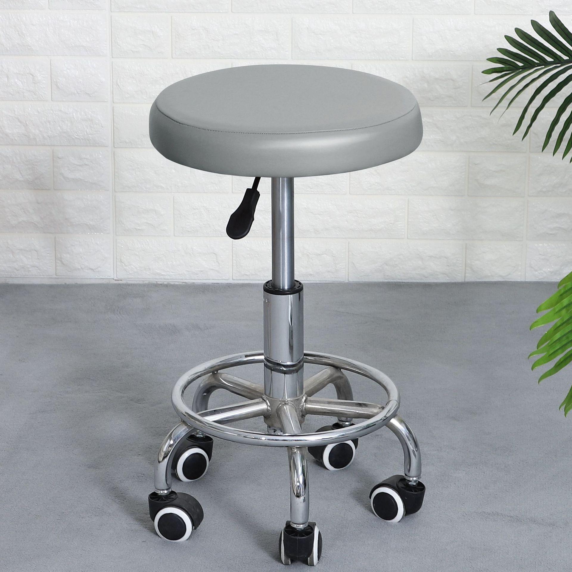 

Spot Simple Pu Leather Elastic Round Stool Cover Waterproof Lift Chair Cover Bar Beauty Salon Small Round Stool Seat Cushion Cover diameter 30-38pu round stool cover-PU помаранчевий