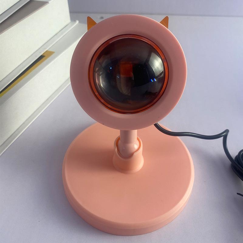 Cross-border RGB Mini Sunset Projection Lamp for Photo Atmosphere & Live Backgrounds