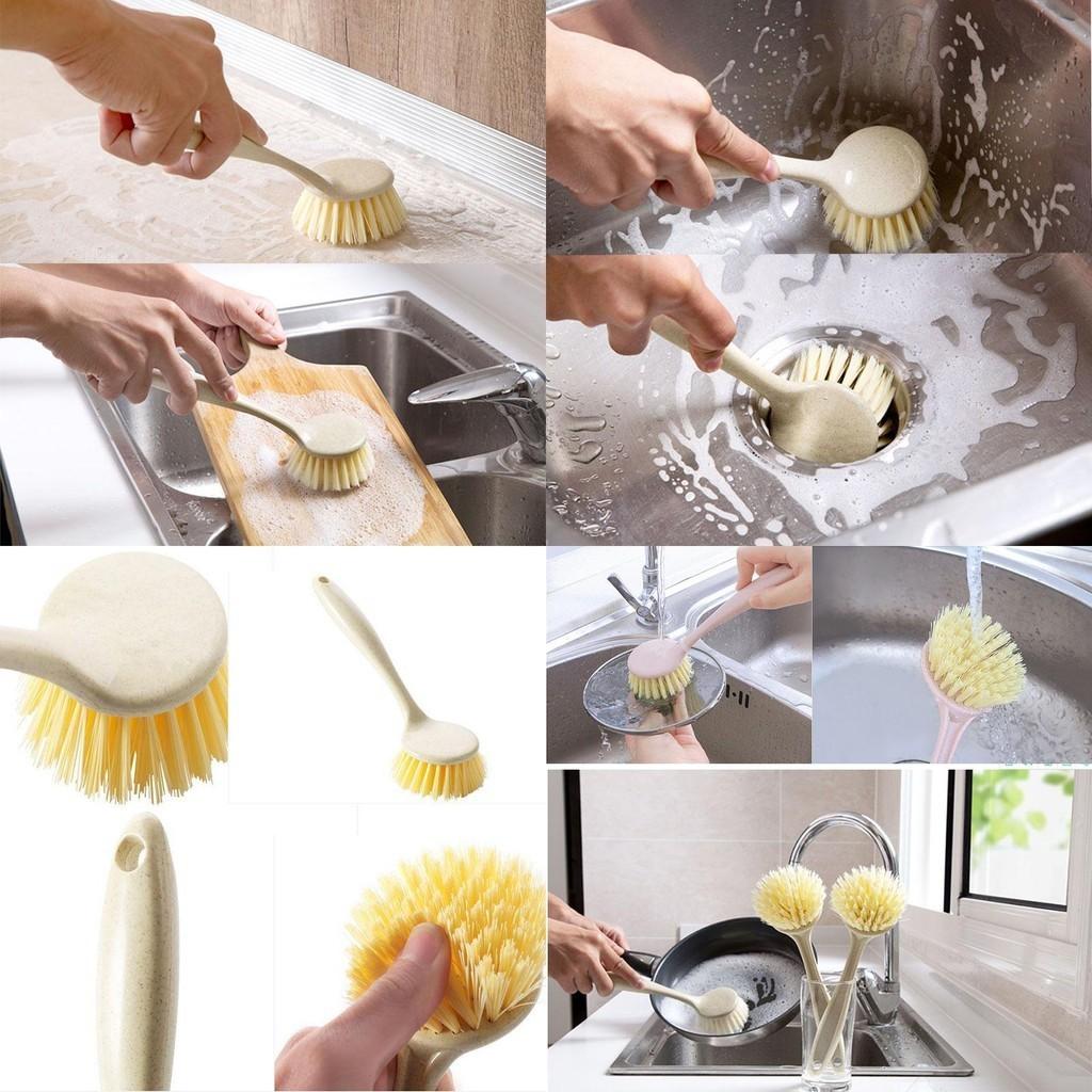 Durable And Eco-friendly Long Handle Cleaning Brush Ideal For Household Kitchen Tasks
