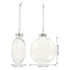 6pcs Christmas Flat Ball Decor Fillable Transparent Pet Plastic Diy Hanging Ornament For Party Wedding Candy Decoration