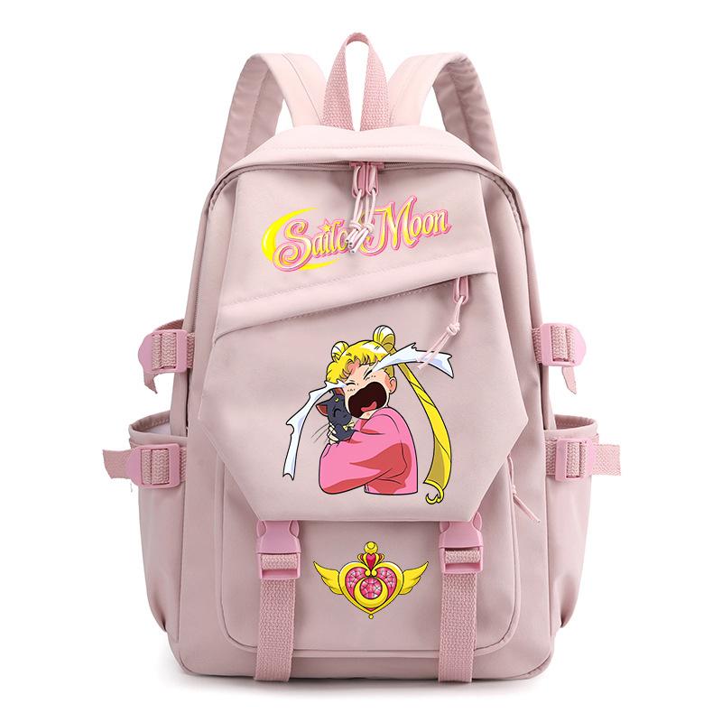 Sailor Moon Anime Small Backpack for Girls Student Lightweight Daypack Casual School Bag