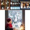 Christmas Window Decals With Snowflakes And Reindeer Pvc Sticker Set For Holiday Decor