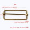 Stainless Steel Adjustable D-Ring Buckle - Copper Three-Speed Wire Pull Design