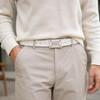 Ins Style PU Leather Belt Snap Buckle Alloy Buckle Belt Fashion Decorative Belt  For Men Women