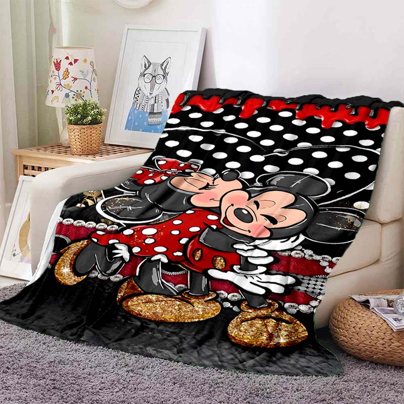 Cartoon Mickey Minnie Mouse Blanket Soft Warm Flannel Throw Fluffy Bed Blanket New Born Winter Blanket Luxury Gifts