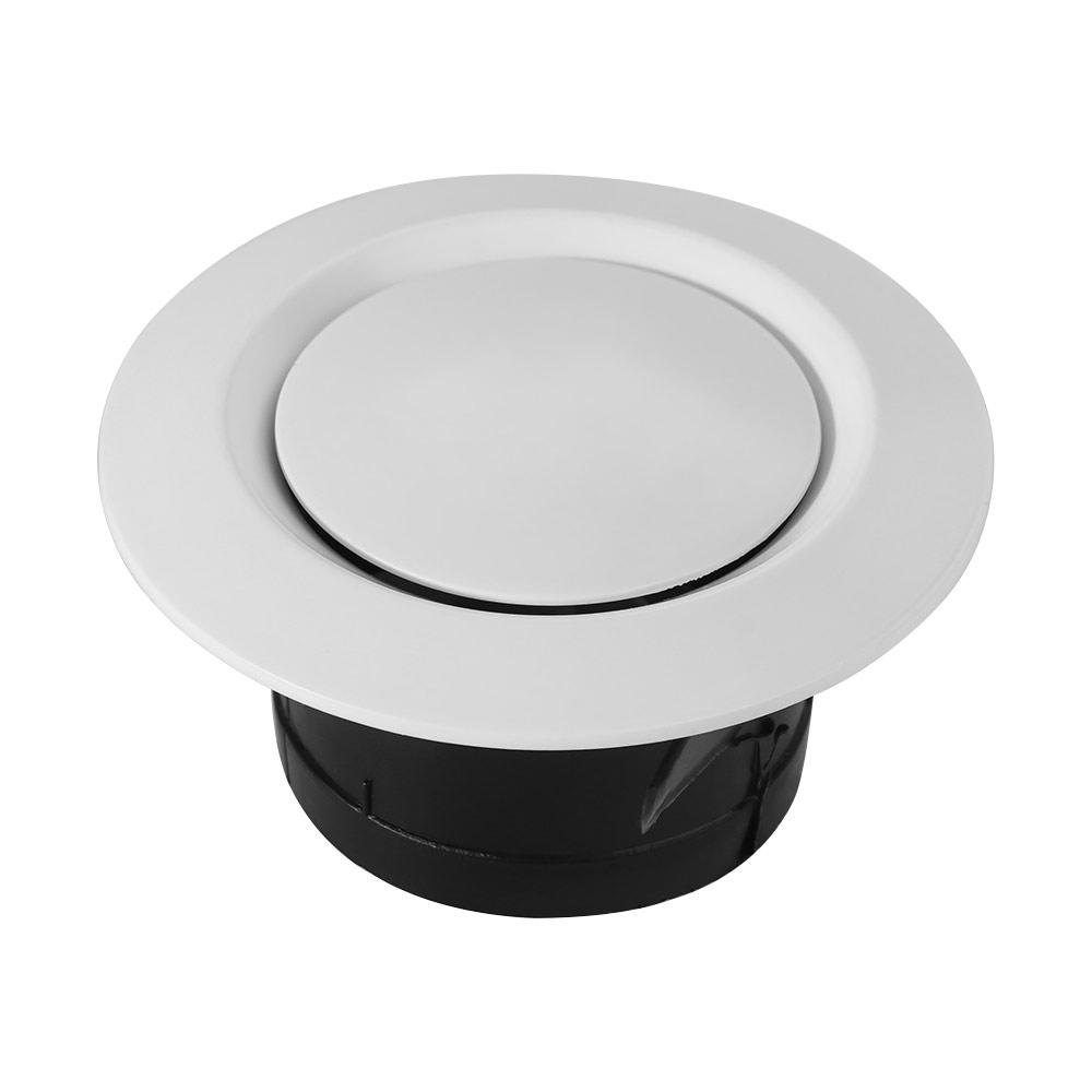 Adjustable Round Air Vent Extract Valve 75-200mm Plastic Air Vent Extract Valve Grille Wall Mount White
