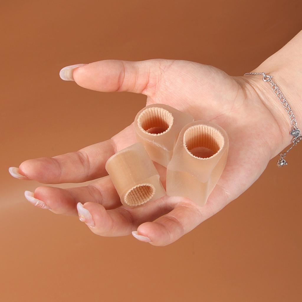 2Pcs Single Hole Toe Spreader Silicone Bunion Corrector Hallux Valgus Toe Straightener Separator for Pain Relief