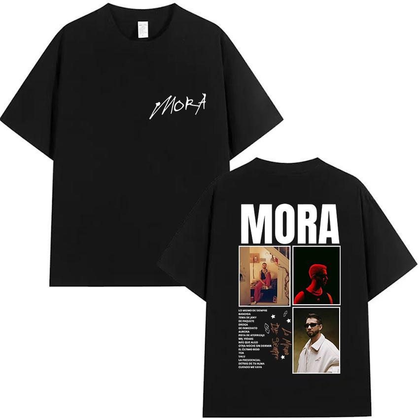 Singer Mora Lo Mismo De La Otra Vez Tour 2025 New Album T Shirts Men Women Summer ONeck High Quality Cotton TShirts Streetwear