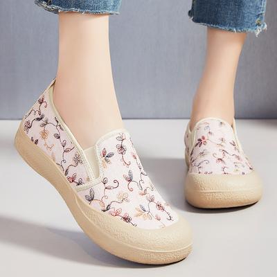 Women's Shoes Casual Shoes Summer New Shallow Mouth Flat Shoes One Pedal Mother Shoes Soft Sole Round Head Not Tired Feet Lazy Shoes