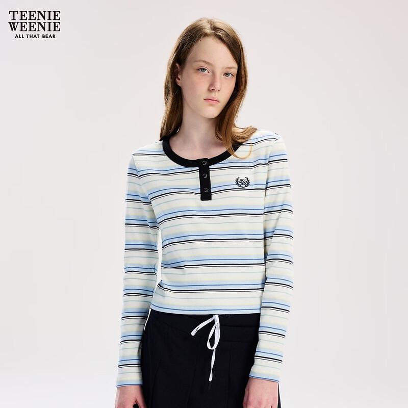 Teenie Weenie Women's Bear Letter Stripe T-Shirt
