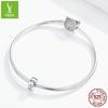 Yinziyun S925 Sterling Silver Bead Charm: Platinum-Plated, Diamond Accents, Openable Design