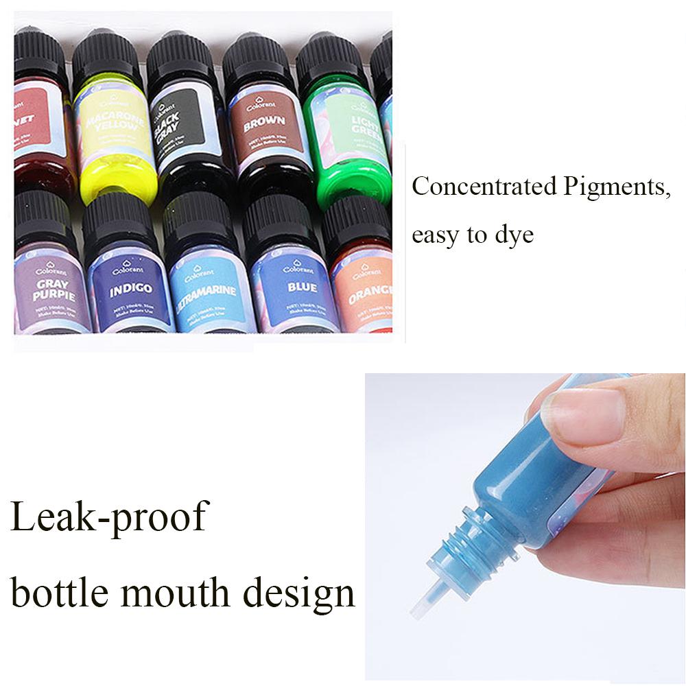 10ml Candle Soap Dye Resin Pigment 24 Color Liquid Colorant for DIY Candle Soap Mold Making Handicraft Material Supplies Pigment