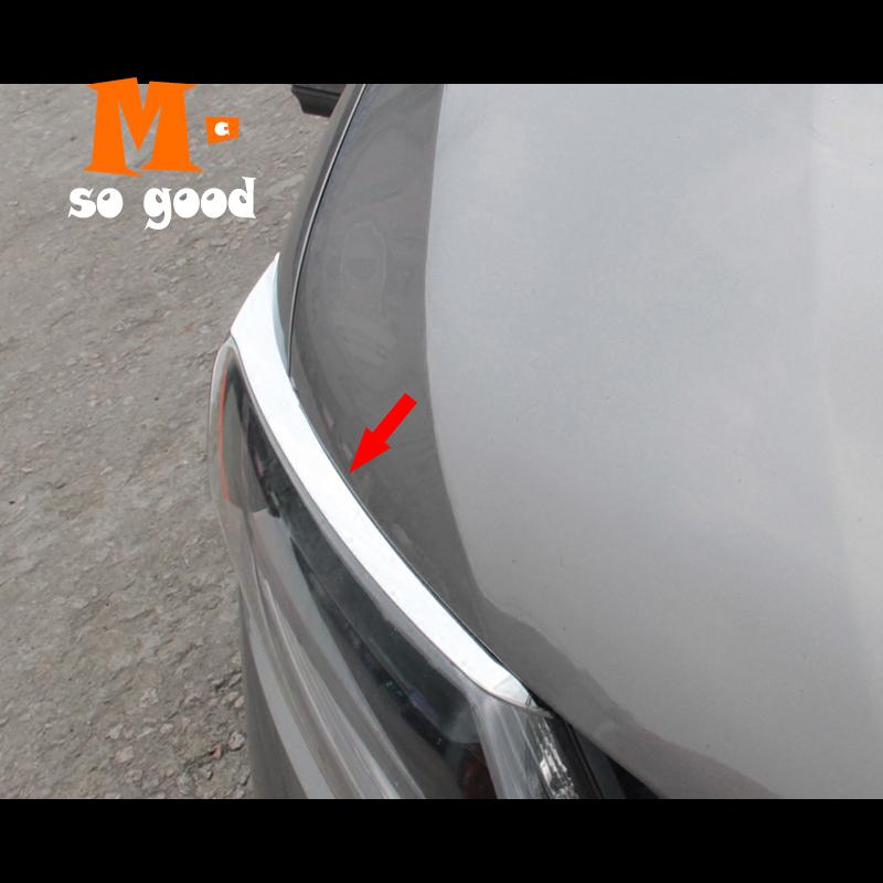 Augenbrauenabdeckung Frontlampenverkleidung ABS Chrom 2014 2015 2016 für Nissan XTrail T32 Autozubehör X-Trail Rogue Head Light