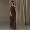 Women's Tassel Sleeveless Waist-Cinching Bandage Evening Gown