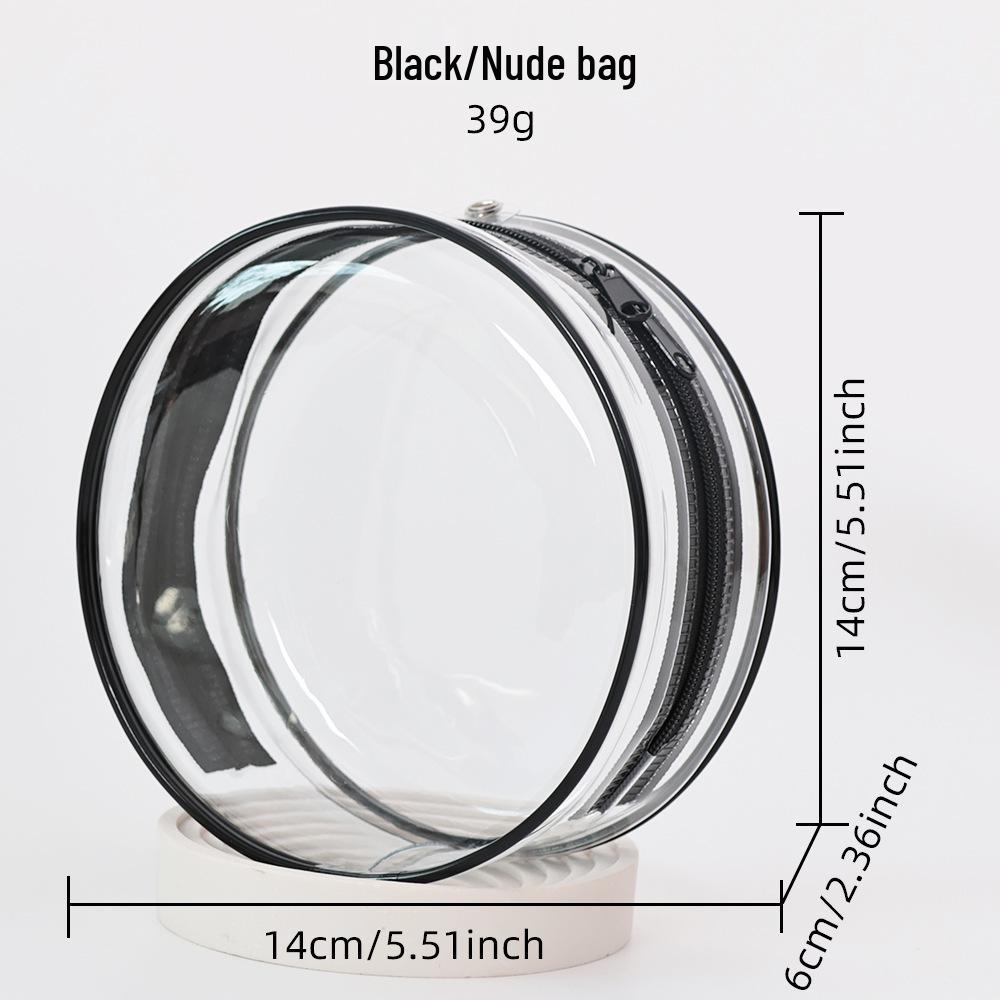10cm Cotton Doll Ita Bag - PVC Transparent Round Carrier for 14cm Dolls