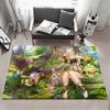 N Nahida G Genshin I Impact Game Floor Mat Eco  Flannel Doormat Non Slip Odorless Indoor Floor Rug Soft Short Plush Home Mat