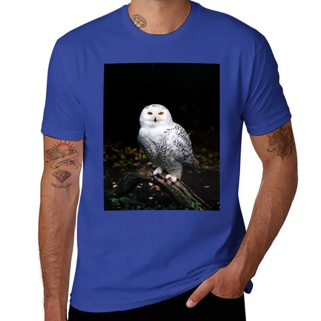 Majestic Winter Snowy Owl T-Shirt Boys Whites Boys Animal Print Customs Design Your Own Mens Funny T Shirts