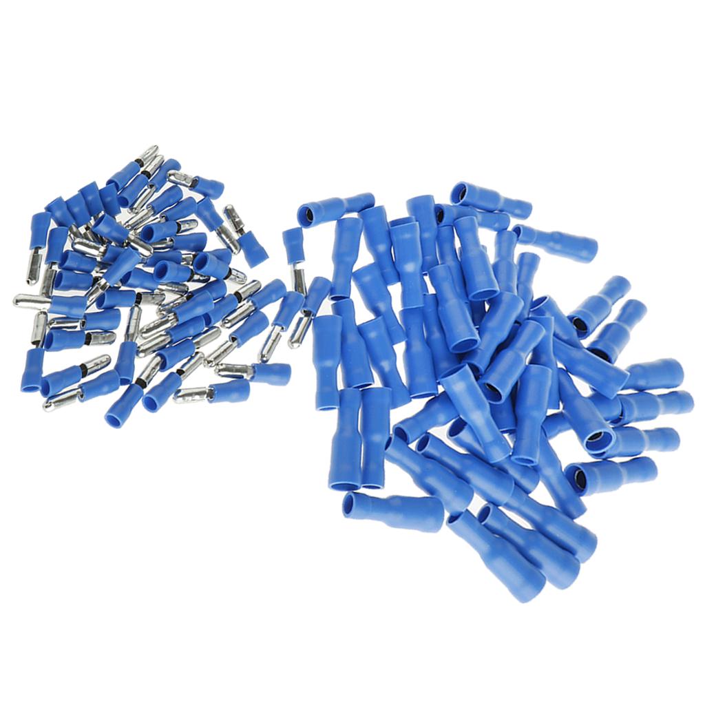 100pcs Fully Insulated Wire Crimp Terminal Quick Connectors Wiring