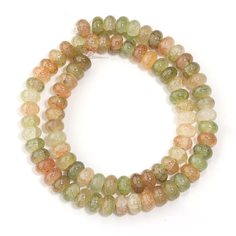 1 String 5X8Mm Glass Beads Colorful Abacus Flat Round Loose Beads For Jwelry Making Diy Crafts Bracelets Necklace Accessories
