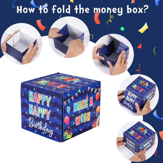 Cash Gift Birthday Money Box Colorful Letter Print Surprise Money Gift Boxes