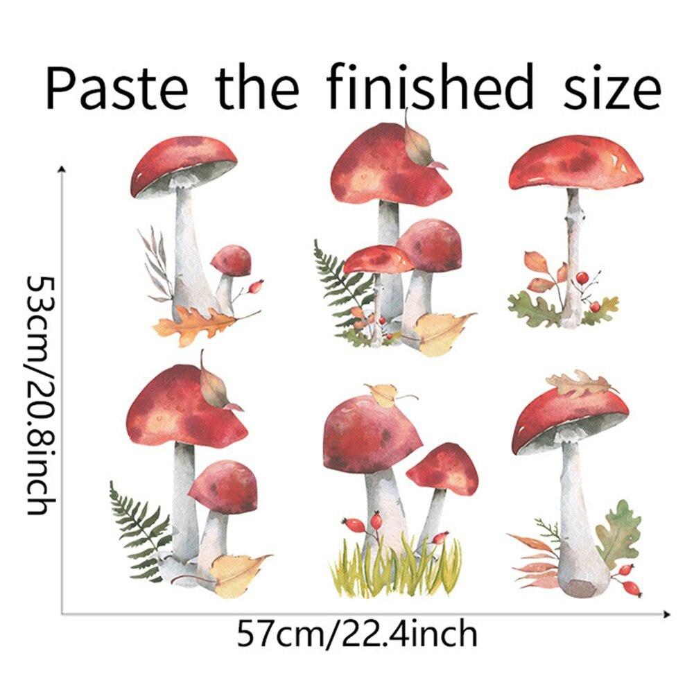 Cartoon Wall Stickers Fairy Forest Mushroom Plant Wall Sticker Decal Kids Room Nursery Art Mural for Home Bedroom Decoration