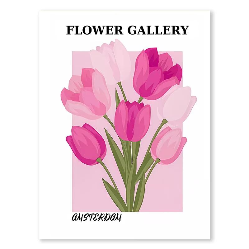 Matisse Bauhaus Angel Number Picasso Flower Wall Art Canvas Painting Pink Tiger Poster Picture Modern Living Room Interior Decor