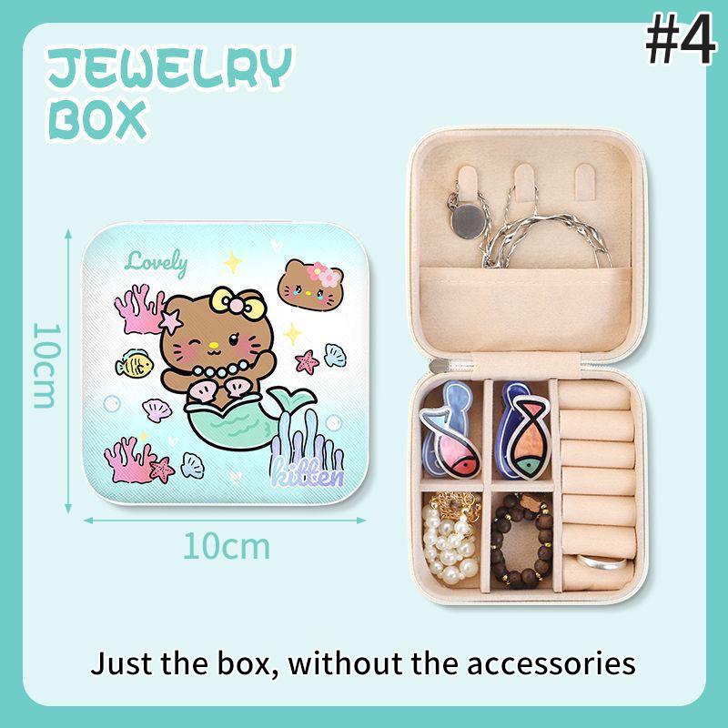 Leather  Jewelry Box Earrings Necklaces Rings Storage Box Travel Portable Ring Box Jewelry Organization Girls Gifts