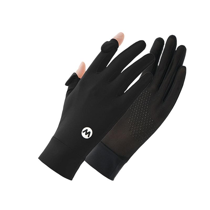 Sunscreen Gloves for Women In Summer UV Driver Ice Silk Touch Screen Outdoor Anti Slip Bicycle Driving and Riding Thin Model