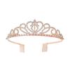 Summer New Water Diamond Crown Handcrafted Jewelry Crystal Headwear  Bride's Crown  Golden European and American Crown Headwear for Women