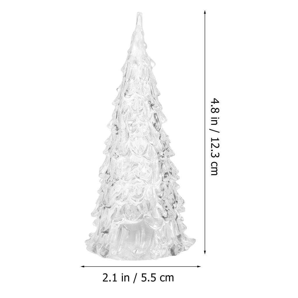 4Pcs Creative Christmas Tree LED Decoration Dazzling Colorful Lights for Desktop Festive Atmosphere Mini Christmas Tree