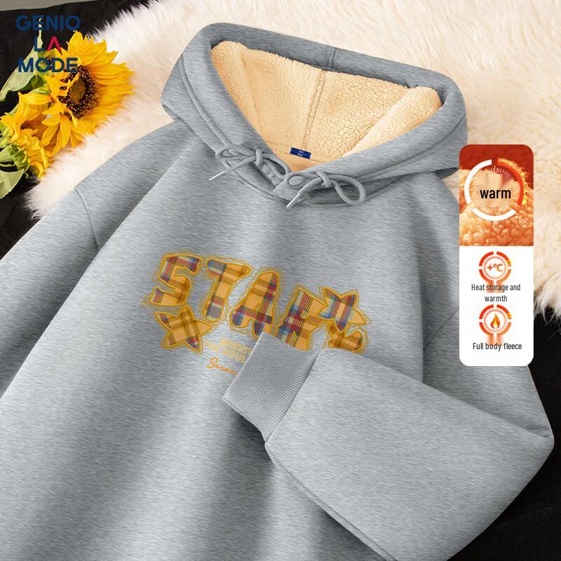 

GENIOLAMODE Men s Winter Fleece-Lined Hoodie M