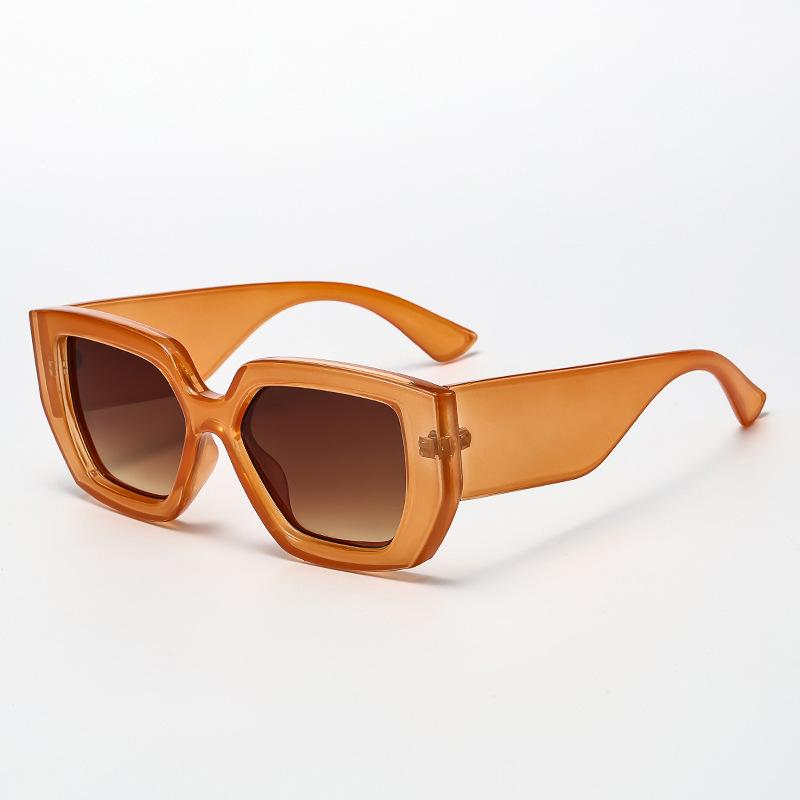 Sunglasses Tail Single Glasses Women'S Fruit-Colored Sunglasses Men'S Uv400 Anti-Ultraviolet Treatment
