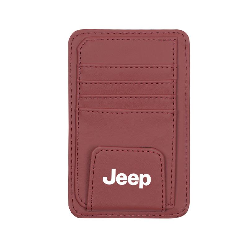 Sun Visor Card Bag Storage Clip Glasses Storage Accessories For Jeep Wrangler Rubicon Renegade Compass Grand Cherokee Patriot JK