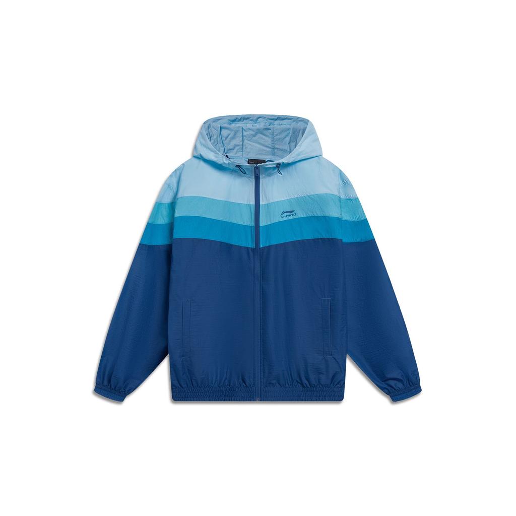 Li Ning Sports Lifestyle Series Casual Color Block Letter Woven Windbreaker Jacket Men Jacket New-Denim-Blue AFDT165-2