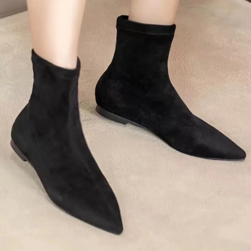 

Мода Роскошь Женские Черные Флоковые Носки Балетки Тонкий Высокий Каблук Эластичные Вязаные Сапоги Зимние Тканевые Флоковые Ботильоны Сапоги Женские 36 чёрный