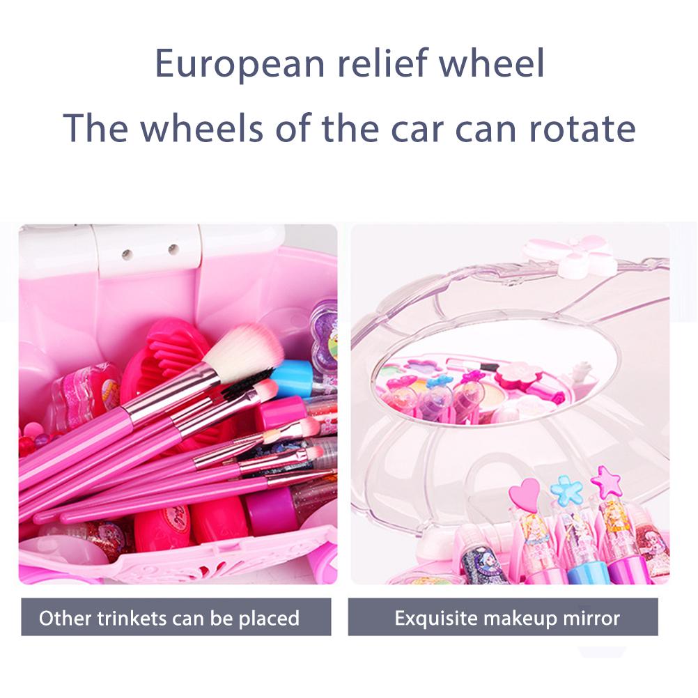 Kids Makeup Kit for Girl Washable Makeup Car Set Princess Cosmetic Beauty Set Gift Toys for