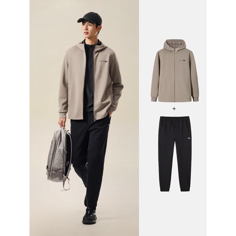Anta Men's Easy Care Autumn Sweatshirt & Cuffed Pants Sportswear Set