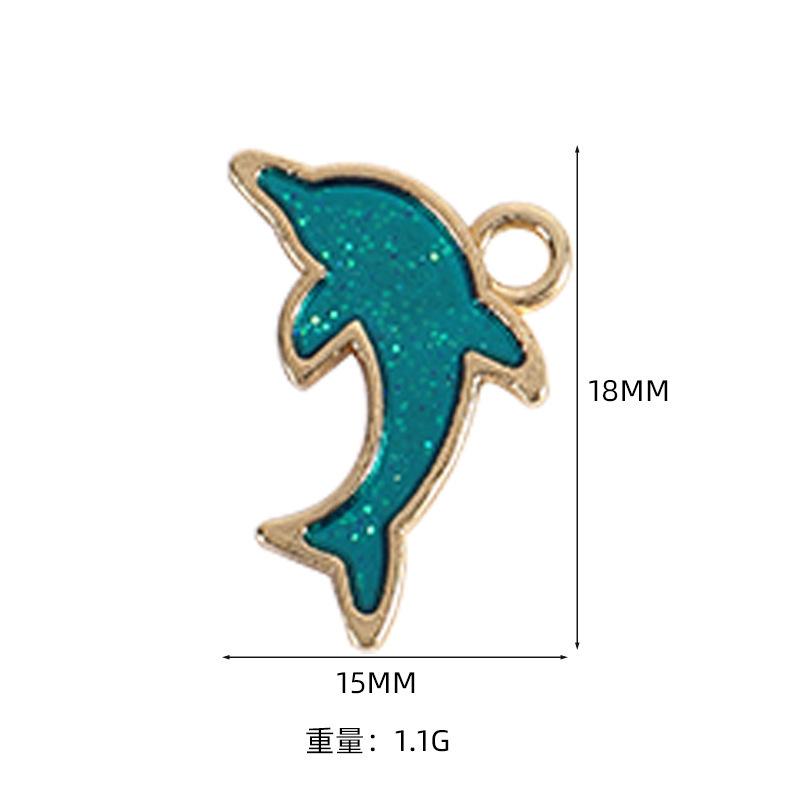 Alloy Pendant Accessories Starfish Sea Shell Gold Necklace Platinum Plated Cartoon Printing Electroplated Handmade Red Wine Rings