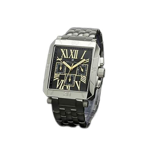 

Salvatore Marra Men s Chronograph Watch with Roman Numerals, SM17117-SSBKGD, Officially Imported
