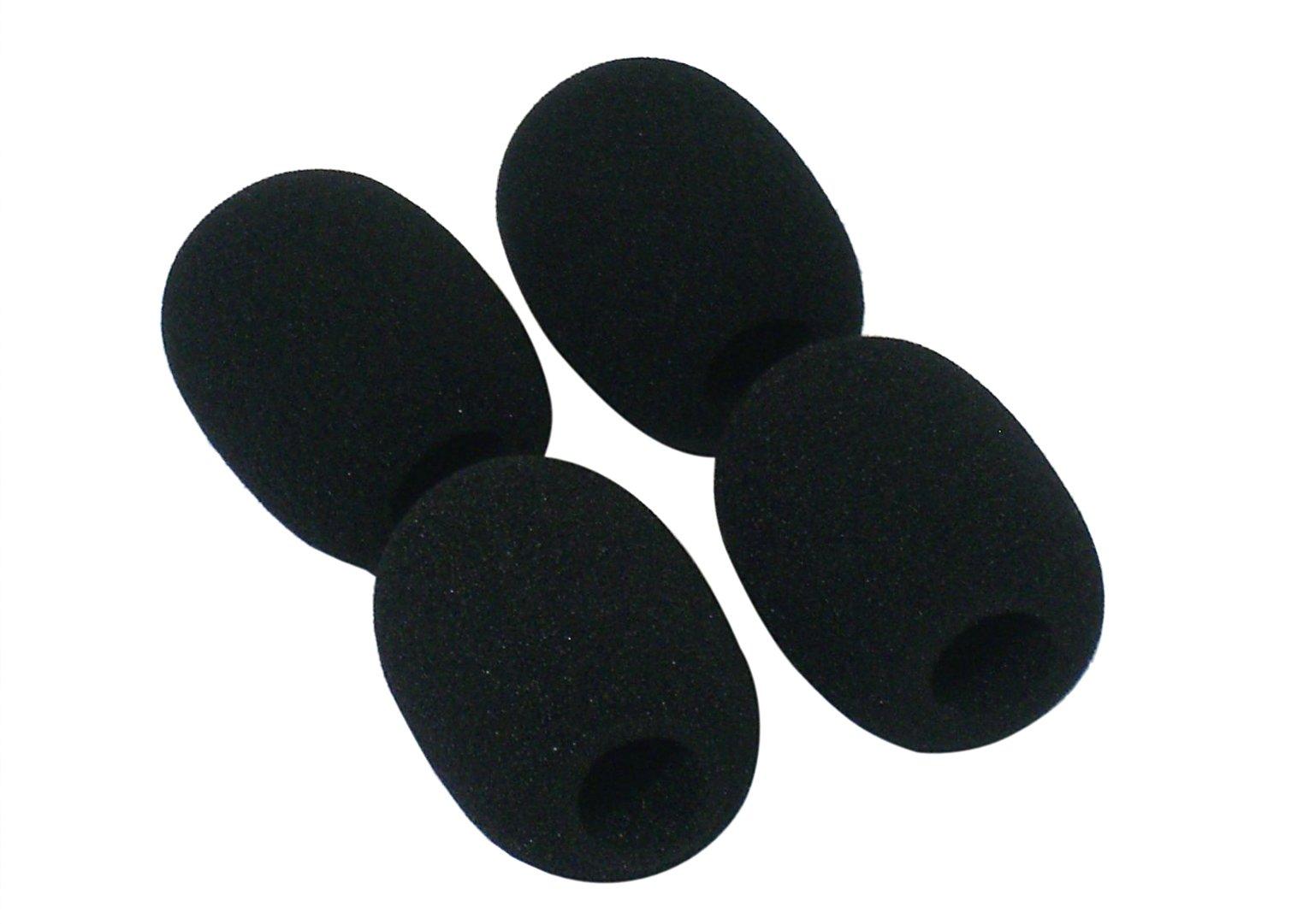 

[GONKISS] Microphone Sponge Microphone Windshield Video Shooting On-Camera Microphone Windshield Large Set of 4 Black