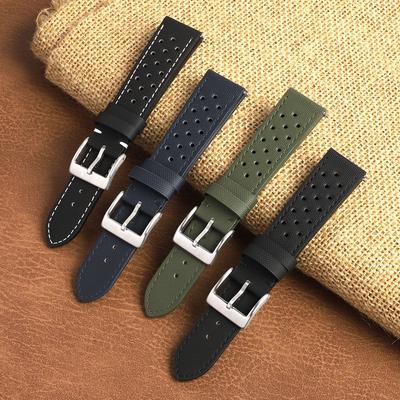 Sailcloth Watch Strap 18mm 20mm 22mm Leather Rally Racing Watch Band Quick Release Breathable Waterproof Men Sport Watchbands