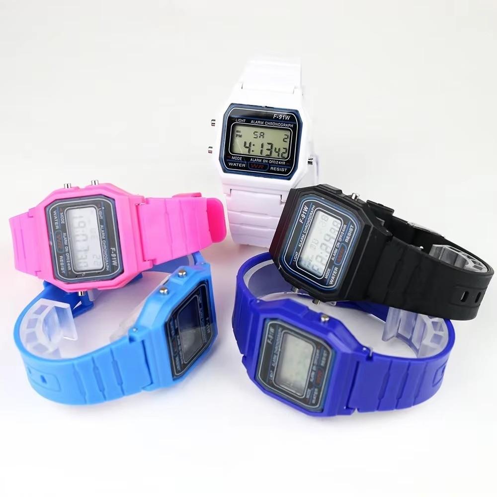 Square Dial Children Watch Analog Digital Sport Watch Simple LED Watch Kids Wear