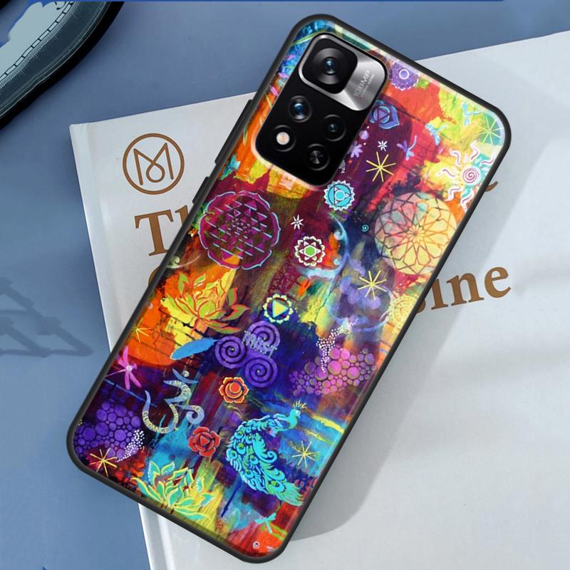 Mandala Chakra Yoga Case For Xiaomi Redmi Note 13 12 11 9 10 14 Pro 9S 10S 11S 12S Redmi 14C 10C 12C 13C Cover