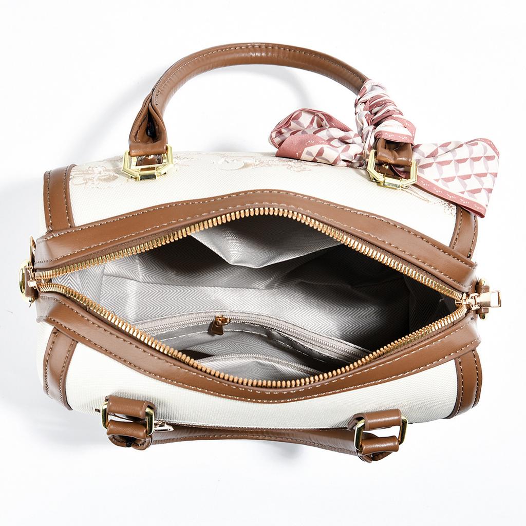 Exquisite Oriental Embroidery Daily Handbag For Middle Aged Ladies, Multi-purpose Top Handle Shoulder Crossbody Gift Bag