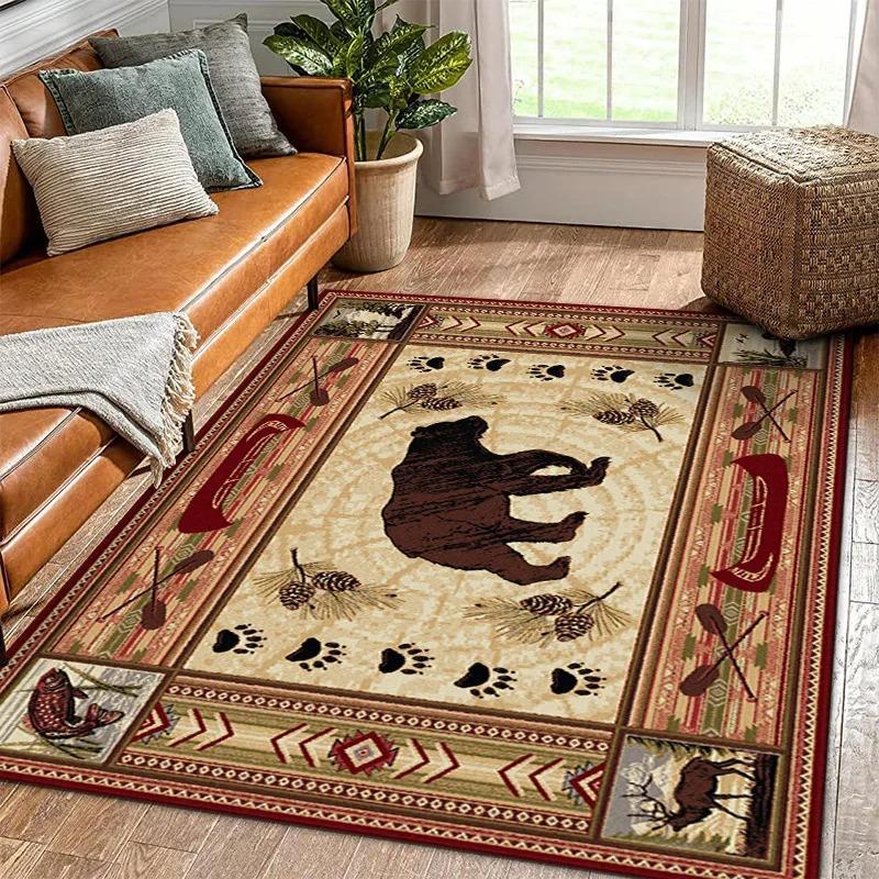 Moose Deer Carpet for Living Room Non-slip Dirt Resistant Sofa Table Large Area Rug Entrance Indoor Door Coffee Tables Mats