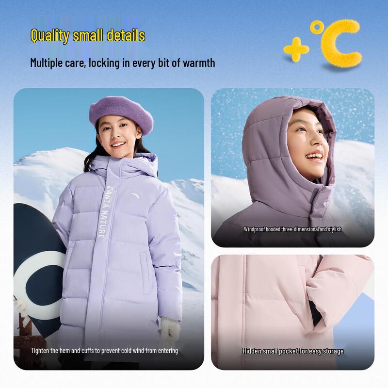 Anta Kids Winter Mid-Length Down Jacket