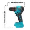 10mm Brushless Electric Drill 2-Speed Self-locking Cordless Drill Driver 100N.m Power Tools For Makita 18V Battery(No Battery)