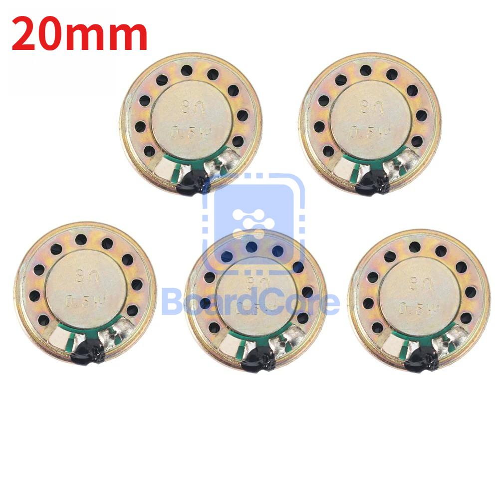 5PCS 8R 0.5W Mini Ultra-thin Horn Speaker Diameter 20mm 23mm 28mm 29mm 32mm 36mm 40mm 50mm 57mm Loudspeaker 0.5W 8 Ohm Speaker
